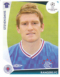 Steven Davis Glasgow Rangers samolepka UEFA Champions League 2009/10 #442